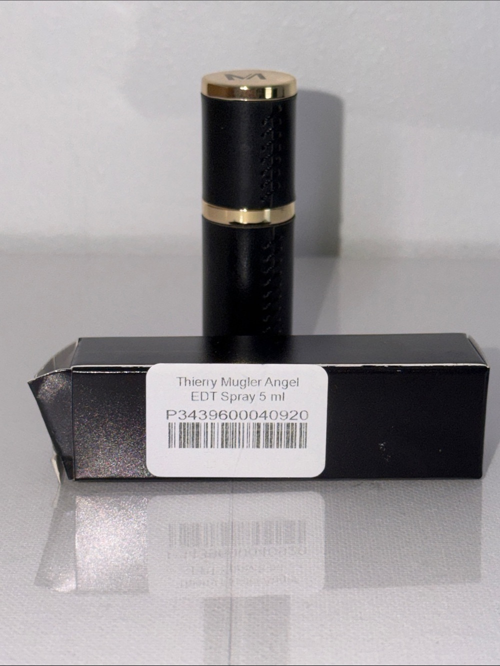 Thierry Mugler Travel Atomizer in Black with Gold Trim